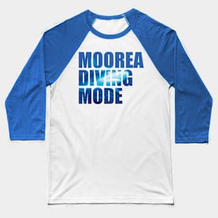 Moorea Diving Mode Shark Picture Baseball T-Shirt